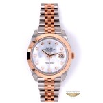 Rolex Datejust 41mm Rose Gold and Stainless Steel Mother of Pearl Diamond dial 126301 JDVPXW - Beverly Hills Watch Company
