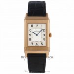 Jaeger LeCoultre Grande Reverso Ultra Thin 18k Rose Gold Silver Dial Alligator Strap Q2782520 KYW6PL - Beverly Hills Watch Company