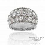 18k White Gold Handcrafted Rose Cut Diamonds DRF05159-40746 12252 - Beverly Hills Watch