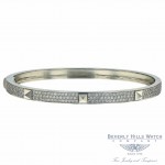 Naira & C  Poosh Bangle Bracelet White Gold and Diamonds D116W4 - Beverly Hills Watch Company 