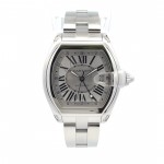 Cartier Roadster XL GMT Stainless Steel Silver Dial W62032X6 - Beverly Hills Watch Company