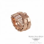 Ring 18k Rose Gold Double Wrap Snake Diamond Head M4AL51 - Beverly Hills Watch Company Watch Store