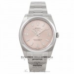 Rolex Air King Stainless Steel Domed Bezel Pink Dial 114200 MKL6W2 - Beverly Hills Watch Company Watch Store