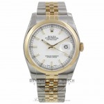 Rolex Datejust 18k Yellow Gold Stainless Steel White Index Dial Jubilee Bracelet 116203 U1WUU9 - Beverly Hills Watch Company 