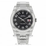 Rolex Datejust 36 Black Concentric Circle Dial Stainless Steel Oyster Bracelet 116200 Y55REV - Beverly Hills Watch   
