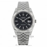 Rolex Datejust II 41mm 18k White Gold Fluted Bezel Stainless Steel Jubilee Bracelet 126334 K53Y8N - Beverly Hills Watch  