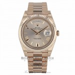 Rolex Day-Date 40mm Sundust Dial 18K Rose Gold President 228235 J5U3NT - Beverly Hills Watch Company
