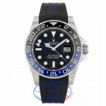 Rolex GMT Master II Bruiser Black/ Blue Ceramic Bezel Stainless Steel 116710 Z030UR - Beverly Hills Watch Company