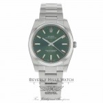 Rolex Oyster Perpetual 34mm Olive Green Dial Stainless Steel Oyster  114200 - Beverly Hills Watch