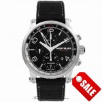 Montblanc Timewalker Chronograph UTC Black Dial Stainless Steel 107336 MVZ1T1 - Beverly Hills Watch Company Watch Store