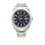 Rolex Datejust II Stainless Steel 41mm Oyster Bracelet Blue Dial 116300 - Beverly Hills Watch Company