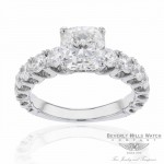 Cushion Cut Diamond Engagement Ring By Naira & C V7VL0A  - Beverly Hills Jewelry Company