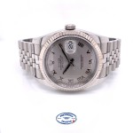 Rolex Datejust 36MM Silver Roman Dial Jubilee Bracelet 116234 WVD3XF - Beverly Hills Watch Company