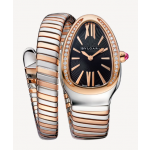 Serpenti Tubogas Rose Gold Diamond Bezel and Stainless Steel 102098 - Beverly Hills Watch Company