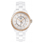 Chanel J12 White Ceramic Rose Gold Silver Dial H3839 - Beverly Hill Watch Company