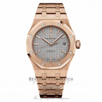 Audemars Piguet Royal Oak Nickel Grey Dial 18 Carat Rose Gold Automatic 15450OR.OO.1256OR.01 - Beverly Hills Watch