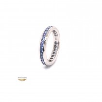 Blue Sapphire Eternity Band 18K White Gold 2652 - Beverly Hills Watch and Jewelry Company