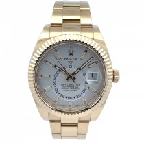 Rolex Sky-Dweller Yellow Gold 42mm White Dial 326938 - Beverly Hills Watch Company
