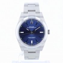 Rolex Oyster Perpetual 39mm Stainless Steel Blue Dial 114300