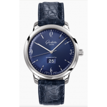 Glashutte Original Sixties Panorama Date Stainless Steel Blue Dial 2-39-47-06-02-04 - Beverly Hills Watch Company