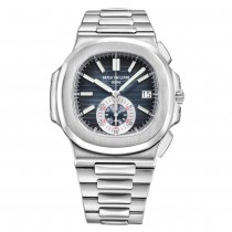 Patek Philippe Nautilus Chronograph Blue Dial Stainless Steel 5980/1A-001 - Beverly Hills Watch Company 