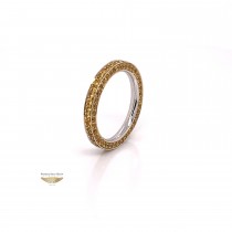 Yellow Sapphire Stackable Eternity Band White Gold 6637 - Beverly Hills Watch and Jewelry Company 