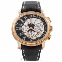 Audemars Piguet Millenary 47MM Chronograph Gents 18k Rose Gold Silver Dial 26145OR.OO.D093CR.01 SBI5DJ - Beverly Hills Watch Company Watch Store