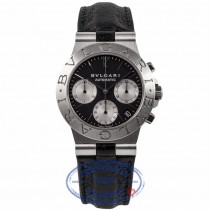 Bulgari Diagono Chronograph Stainless Steel Automatic Black Dial CH 35 S FBMSU5 - Beverly Hills Watch Company Watch Store