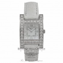 Chopard Lady H Watch White Gold Diamond Bezel Watch 13-6621
