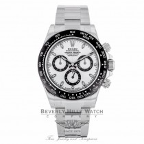 Rolex Daytona Ceramic and Stainless Steel White Dial 116500LN - Beverly Hills Watch  