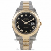 Rolex Datejust II 41mm Stainless Steel and Yellow Gold Black Dial 116333 WDDNZR - Beverly Hills Watch Company Watch Store