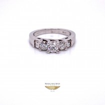 Round Brilliant Cut Three Diamond Ring Engagement Ring H38LT9 - Beverly Hills Watch and Jewelry Company