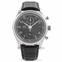 IWC Portuguese Chronograph Classic 42MM Stainless Steel Grey Dial IW390404 7JA3Y2 - Beverly Hills Watch Company Watch Store