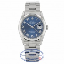 Rolex Datejust 36mm Blue Roman Dial Oyster Bracelet 116200 - Beverly Hills Watch