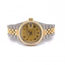 Rolex Datejust 31mm Yellow Gold and Stainless Steel Champagne Jubilee Dial 68273 - Beverly Hills Watch Company