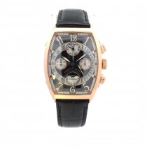 Franck Muller Cintree Curvex Perpetual Chronograph Rose Gold 7850 CC QPB - Beverly Hills Watch Company