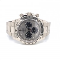 Rolex Cosmograph Daytona White Gold Silver Dial 116509 - Beverly Hills Watch Company