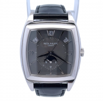Patek Philippe Gondolo Annual Calendar Calendario Grey Dial 5135g-010 - Beverly Hills Watch Company