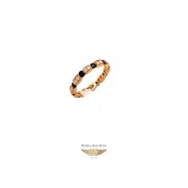Naira & C Diamond and Sapphire Rose Gold Stackable Ring 1ZHNWX - Beverly Hills Watch and Jewelry Company 