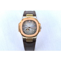 Patek Philippe Nautilus Rose Gold and Stainless Power Reserve Moon Dial 5712GR-001 - Beverly Hills Watch Company