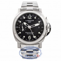 Panerai Luminor GMT Stainless Steel 40MM Black Dial PAM00160 RZPPCS - Beverly Hills Watch Store