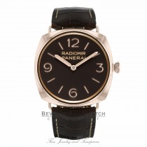Panerai Radiomir 3 Days Ora Rosa Mechanical Brown Dial Brown Leather PAM00379 790439 - Beverly Hills Watch