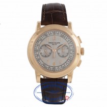Patek Philippe Complications Chronograph 42mm Rose Gold Silver Dial 5070R-001 - Beverly Hills Watch Store