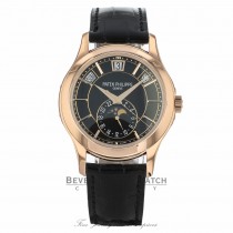 Patek Philippe Annual Calendar 40mm Rose Gold Black Dial 5205R-010 5HLT82 - Beverly Hills Watch