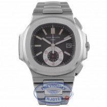 Patek Philippe Nautilus Chronograph Black Dial Stainless Steel 5980/1A-14 067WTH - Beverly Hills Watch Company