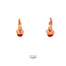 Naira & C Reconstructed Coral Rose Gold Earrings Q77AAE - Beverly Hills Watch and Jewelry Company