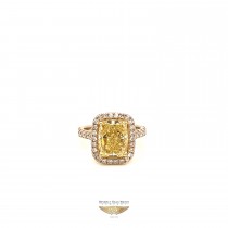 Radiant Cut 4.60ct Fancy Yellow Diamond GIA VV05UE - Beverly Hills Watch and Jewelry Company