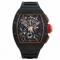 Richard Mille RM011 Rose Gold Carbon Fiber NTPT Limited Edition of 3 Black Rubber Strap RM011 AO RG CA NTPT Lotus F1 VLTXAU - Beverly Hills Watch Company Watch Store