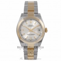 Rolex Datejust 31MM 18k Yellow Gold Stainless Steel Silver Dial 178243 285YWR - Beverly Hills Watch Store