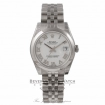 Rolex Datejust 31MM Stainless Steel White Dial Roman Numerals Jubilee Bracelet 178240 - Beverly Hills Watch Store